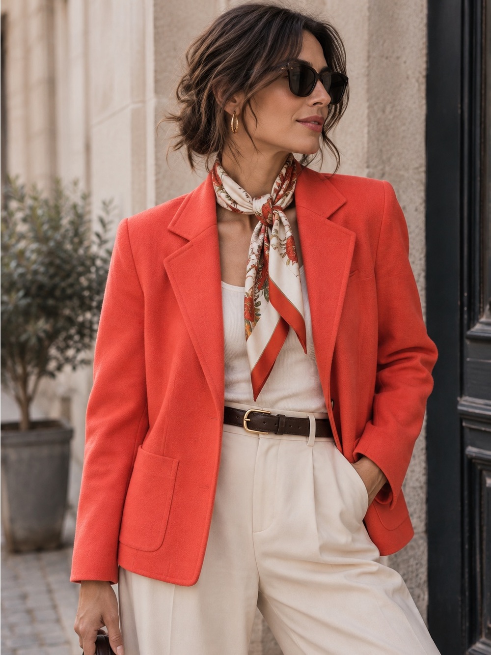 Vintage Talbots Wool Coral Blazer 12W Petite Career Quiet Luxury Maximalist